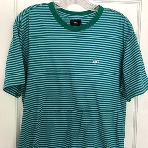 Men's OBEY Ideals Organic Stripe Mens T-Shirt L